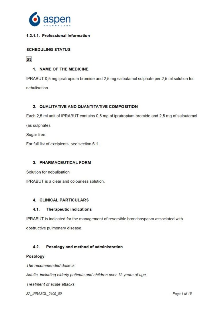 Iprabut 2,5 ml Solution for nebulisation package insert preview