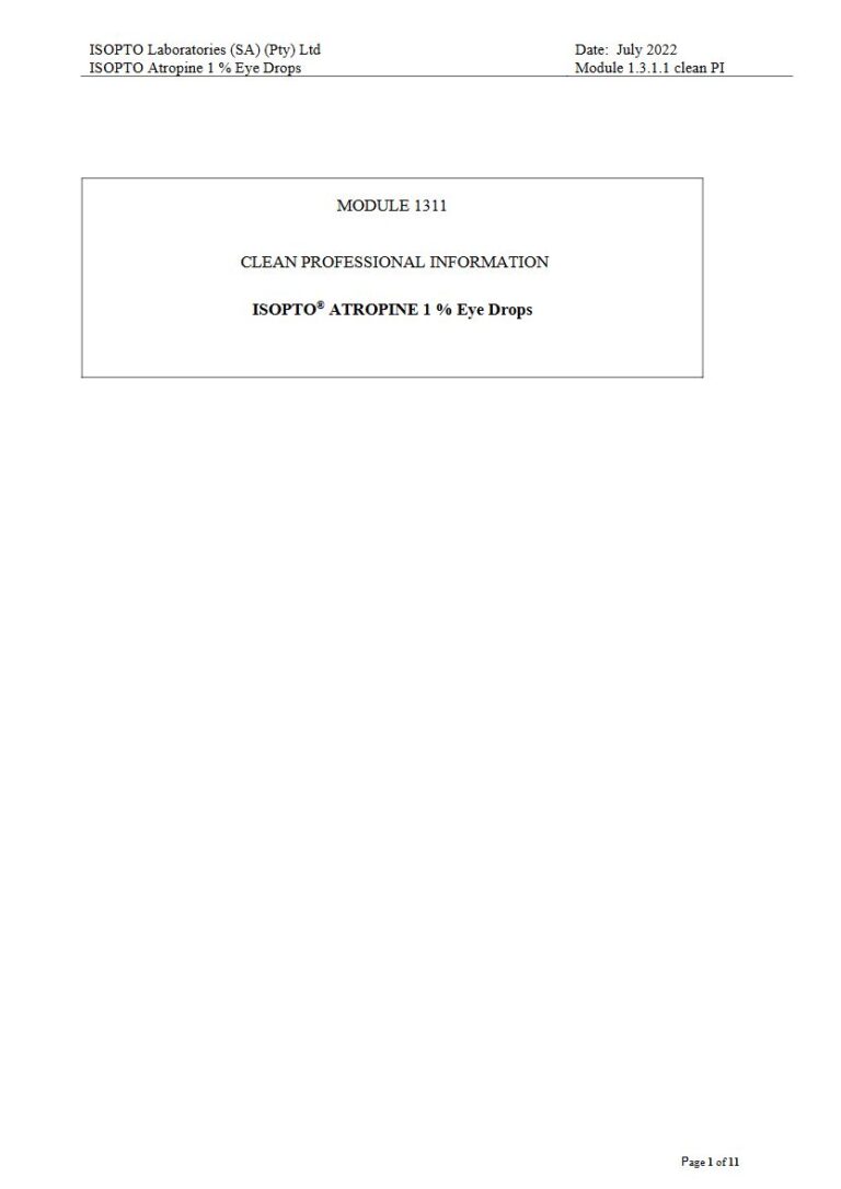 Isopto Atropine 1 %/10 mg Solution package insert preview