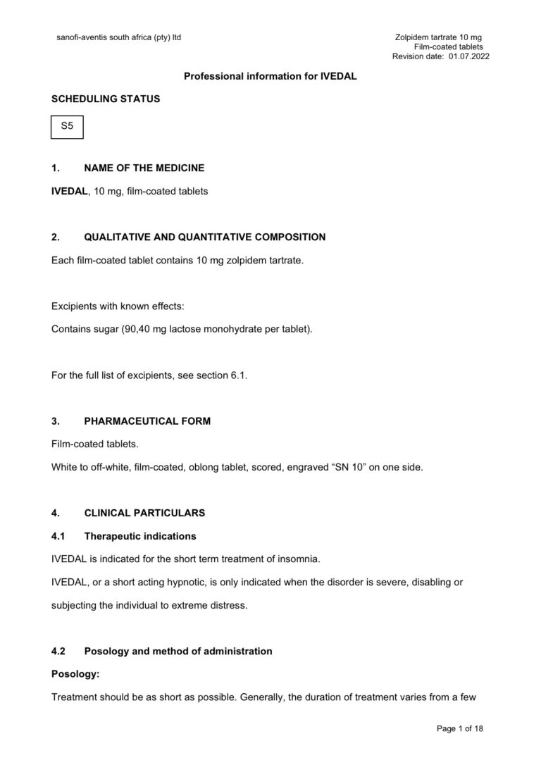 Ivedal 10 mg FC tablets package insert preview