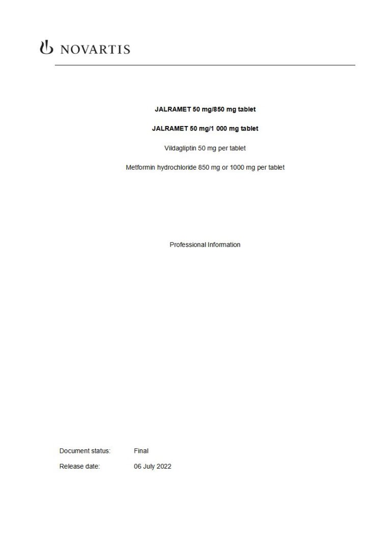 Jalramet 50 mg/850 mg/000 mg Tablets package insert preview