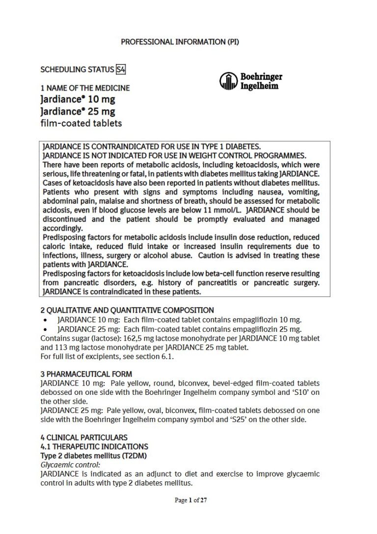 Jardiance 10 mg, 25 mg FC tablets package insert preview