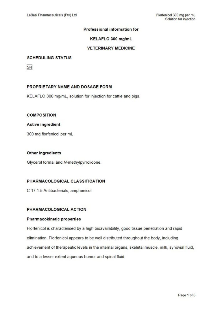 Kelaflo 300 Mg Solution package insert preview