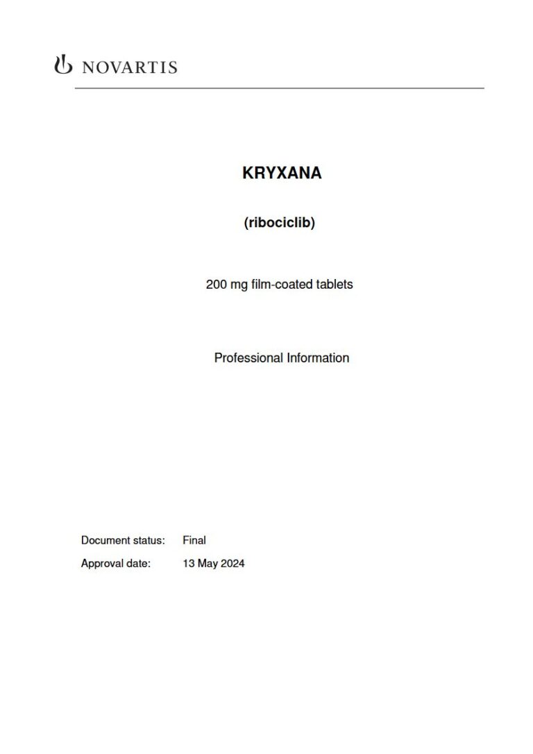 Kryxana 200 mg FC tablet. package insert preview