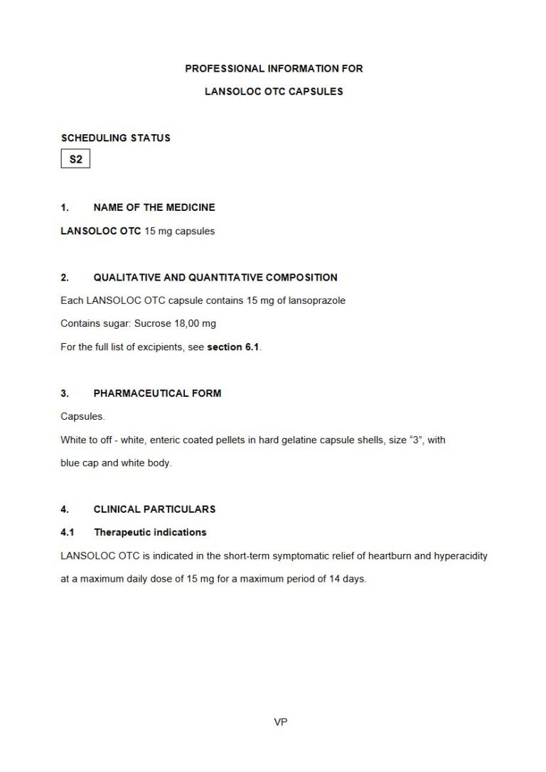 Lansoloc Otc 15 mg Capsules package insert preview