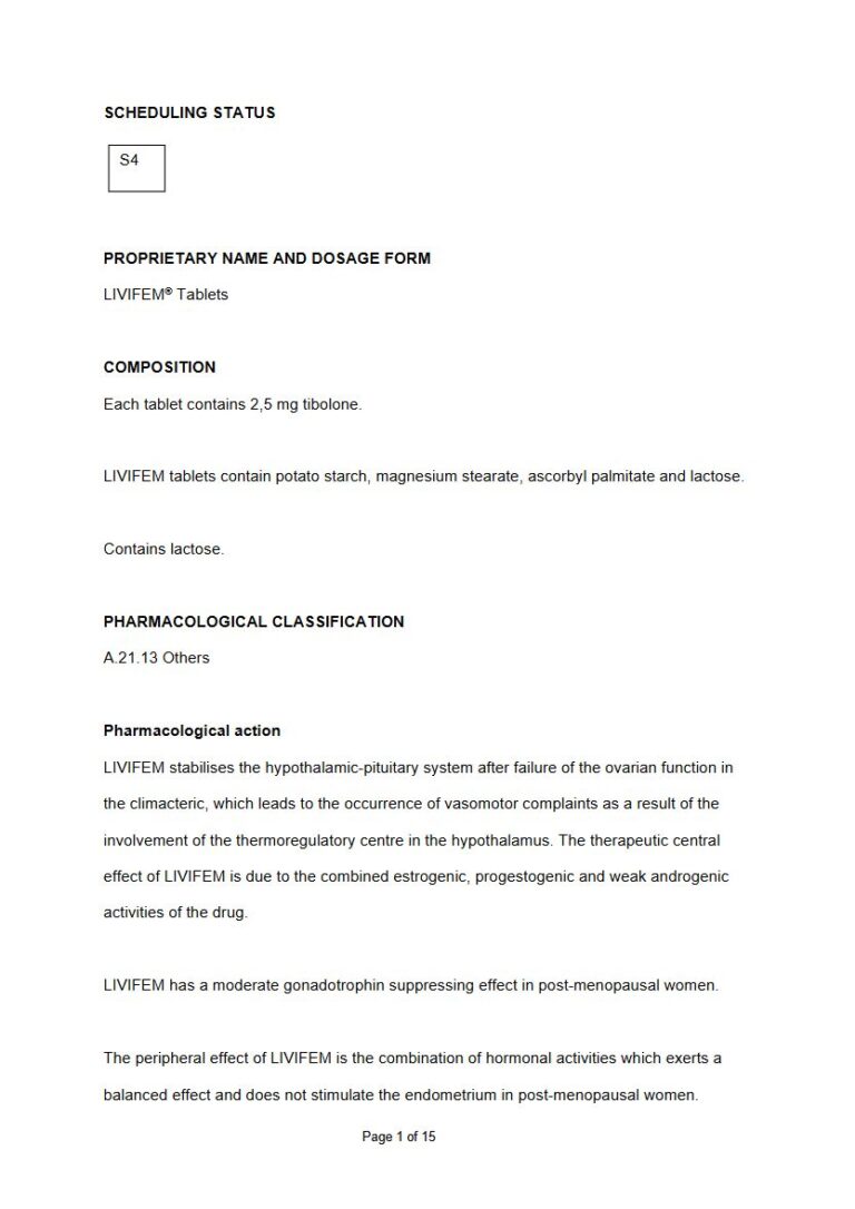 Livifem 2,5 mg TABLET package insert preview