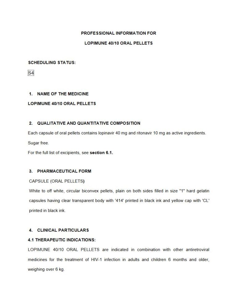 Lopimune 40 mg and 10 mg CAPSULE (ORAL PELLETS) package insert preview