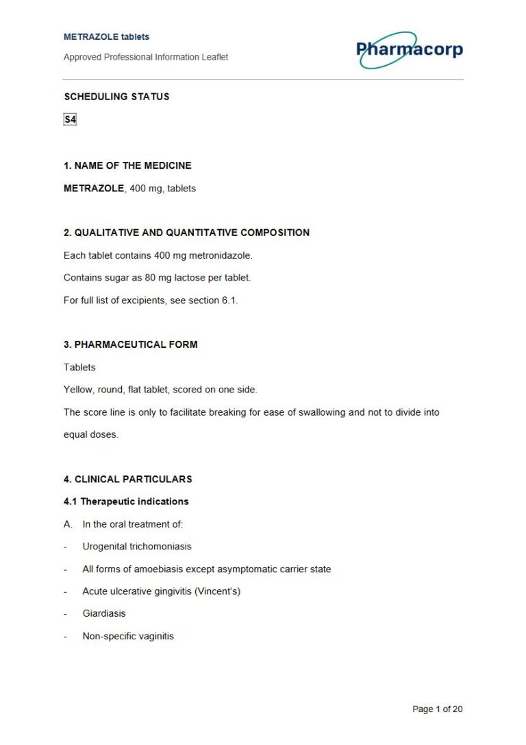 Metrazole 400 mg Tablets package insert preview