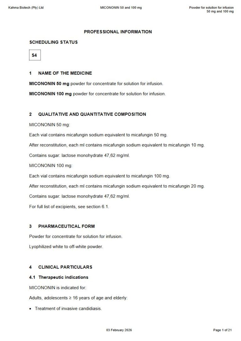 Micononin 50 mg/100 mg Solution package insert preview