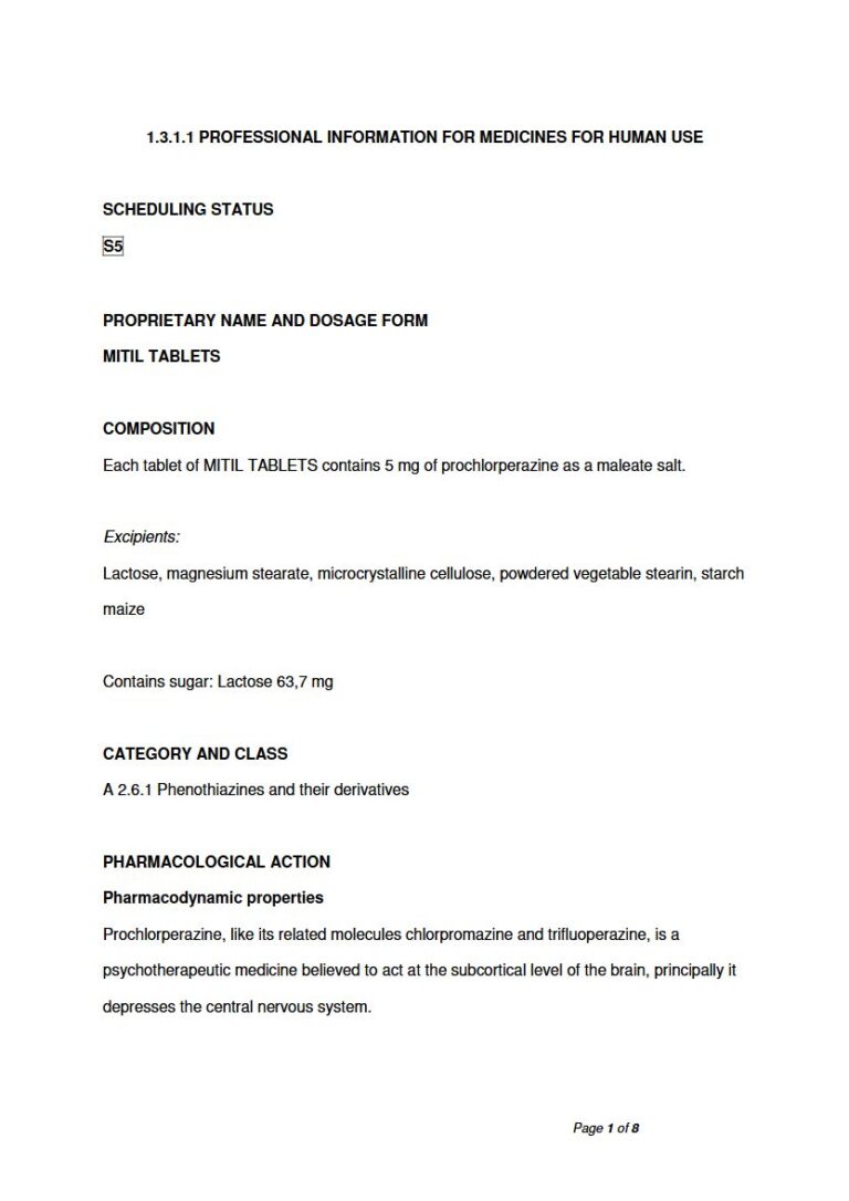 Mitil 5mg Tablet package insert preview