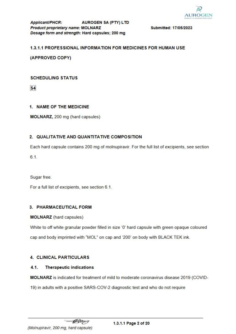 Molnarz 200 mg Capsule package insert preview