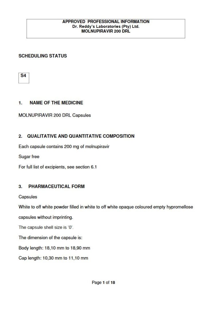 Molnupiravir 200 Drl 200 mg Capsule package insert preview