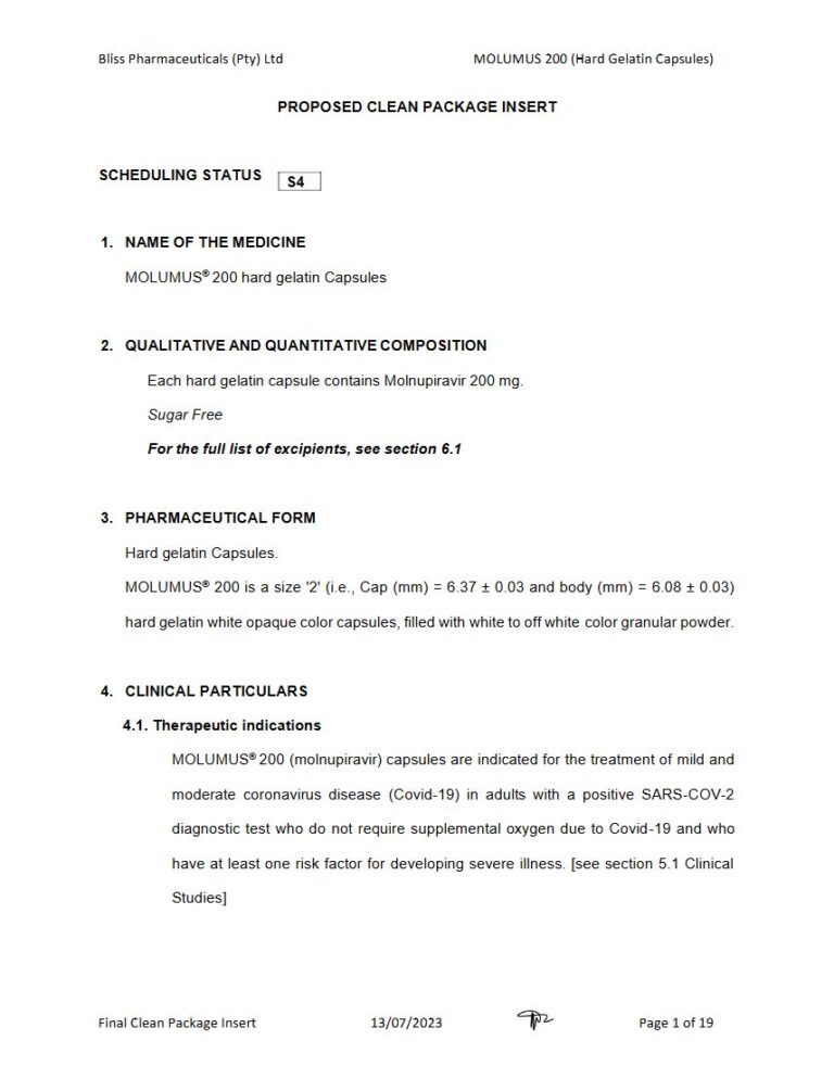 Molumus 200 200 mg Capsule package insert preview