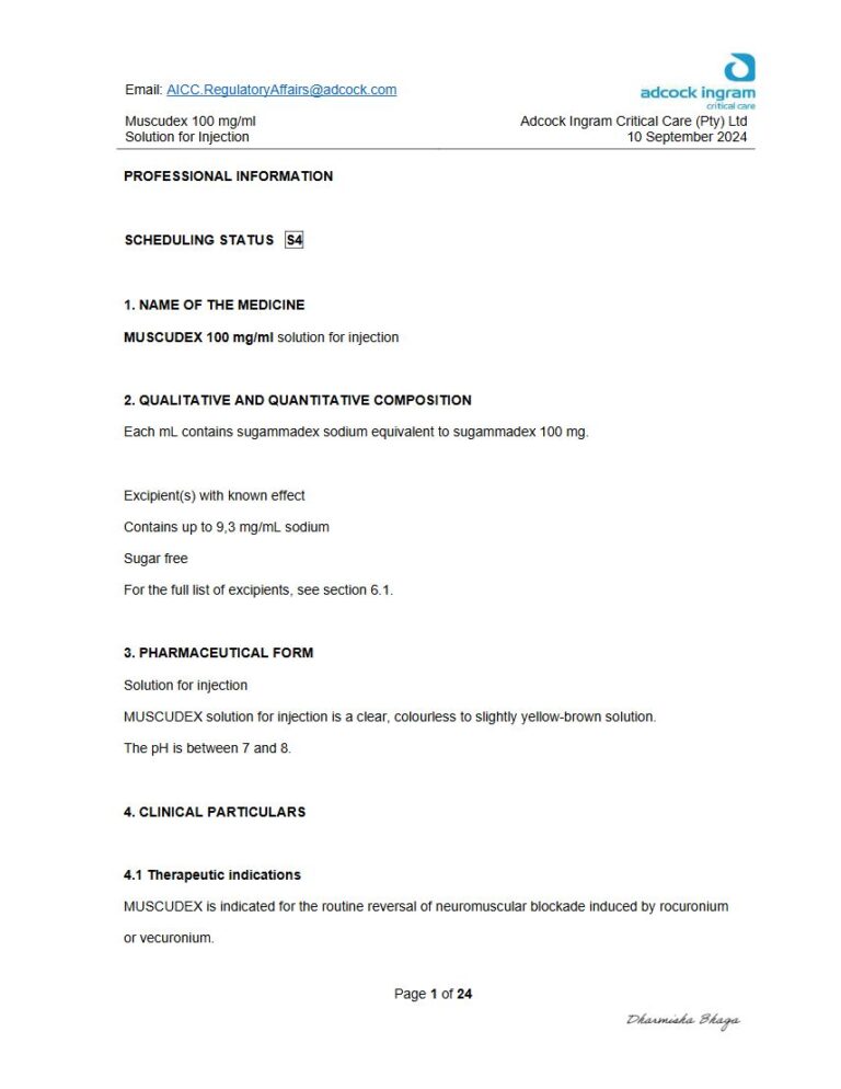 Muscudex 100 Mg Solution package insert preview