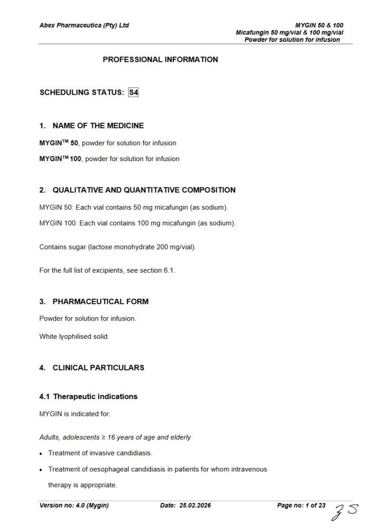 Mygin 50 mg/100 mg Solution package insert preview