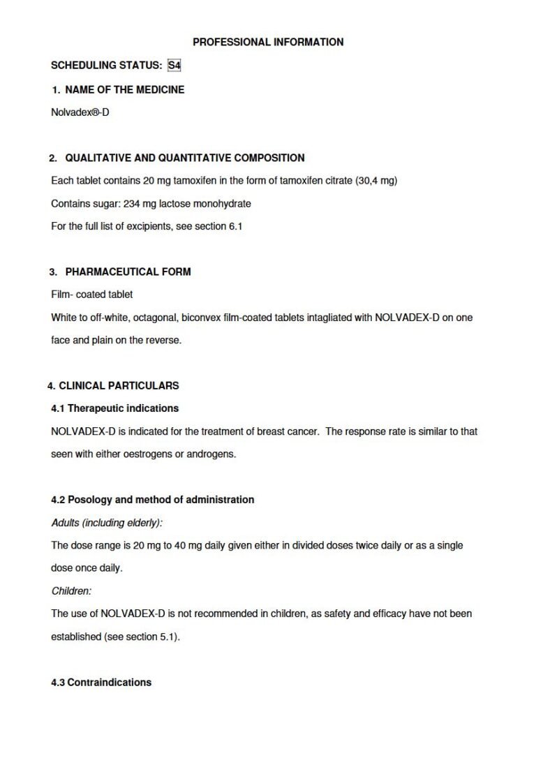 Nolvadex -D 20 mg Film- coated tablet package insert preview