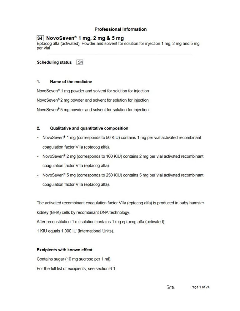 Novosevena 1 Mg/2 Mg/5 Mg Solution package insert preview