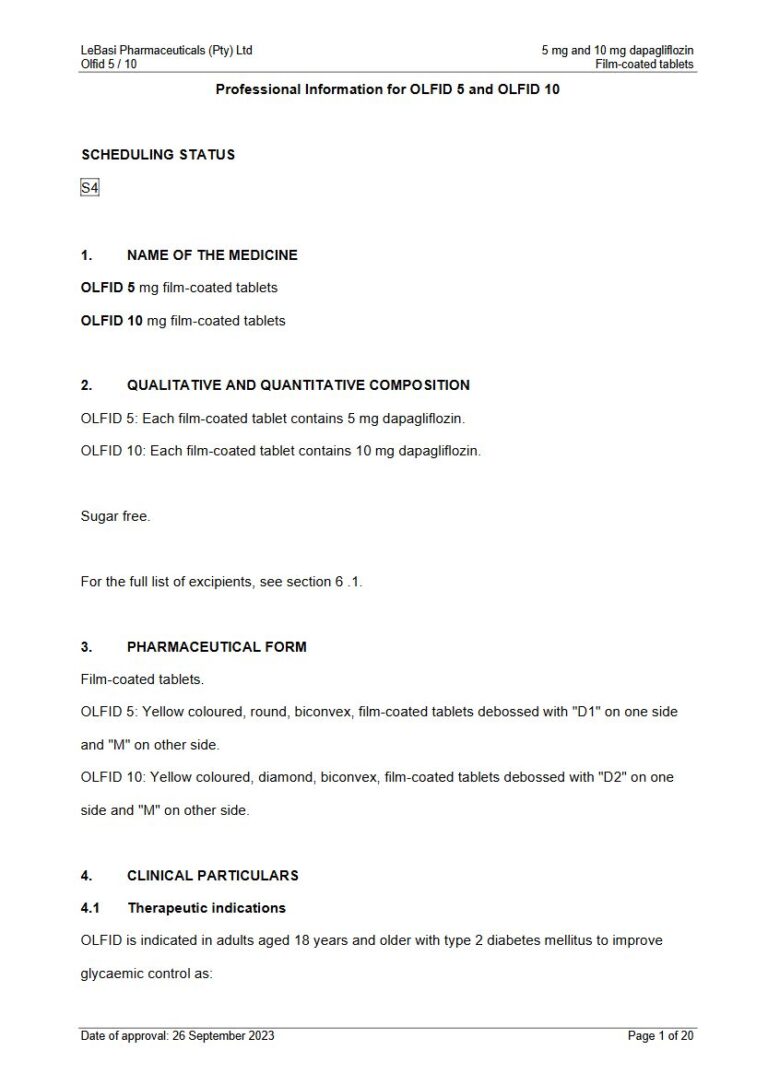 Olfid 5 & 10 5mg, 10 mg Tablets package insert preview
