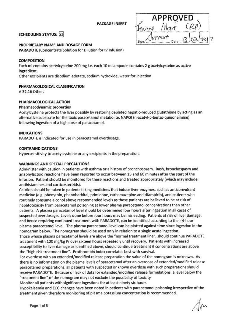 Paradote 200 mg Ijnection package insert preview
