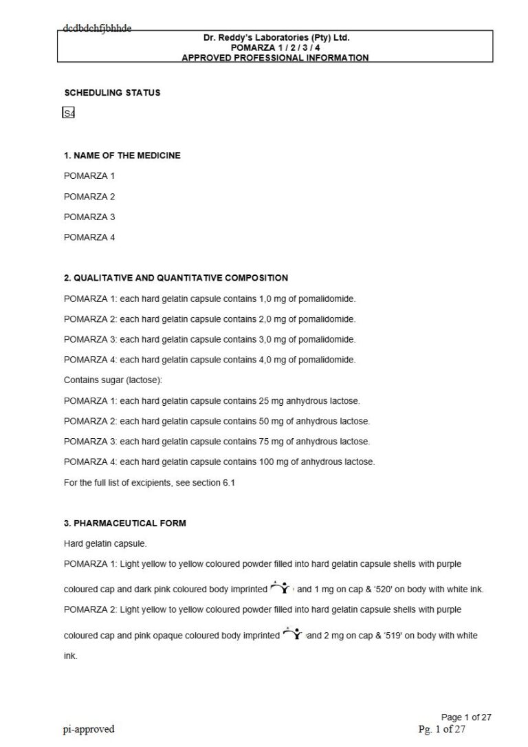 Pomarza 1,0 mg/2,0 mg/3,0 mg/4,0 mg Capsules package insert preview
