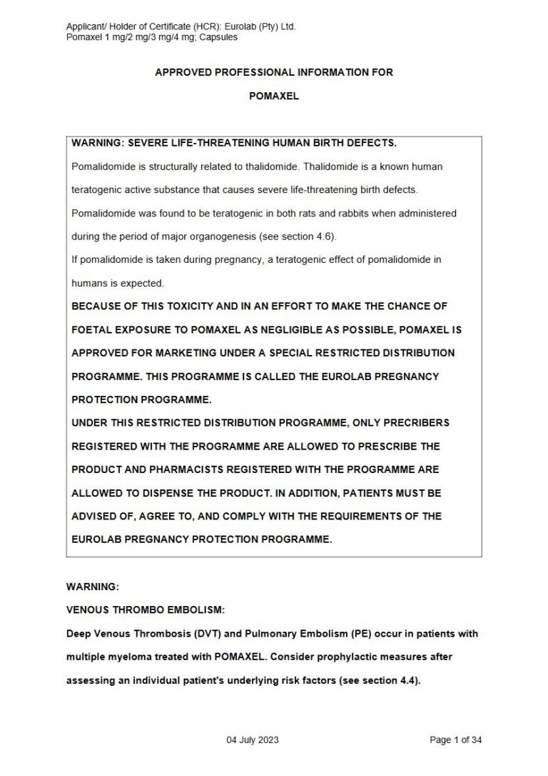 Pomaxel 4 Mg Capsules package insert preview