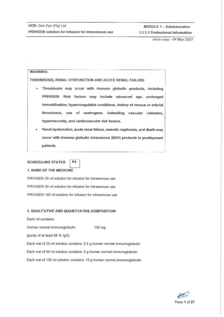 Privigen 100 Ml Solution package insert preview