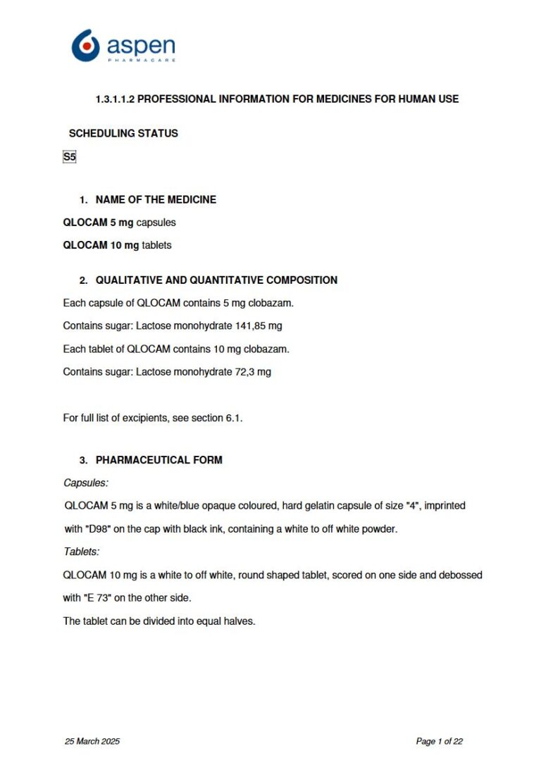 Qlocam 5mg,10 mg Tablets, Capsules package insert preview