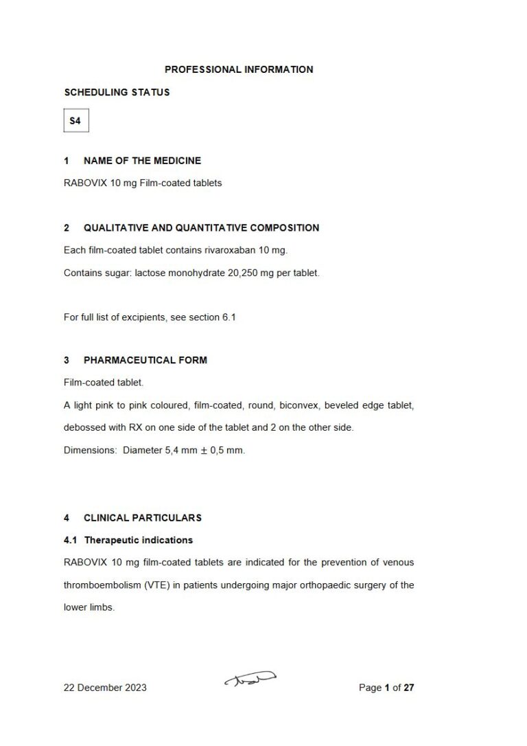 Rabovix 10 Mg Tablets package insert preview