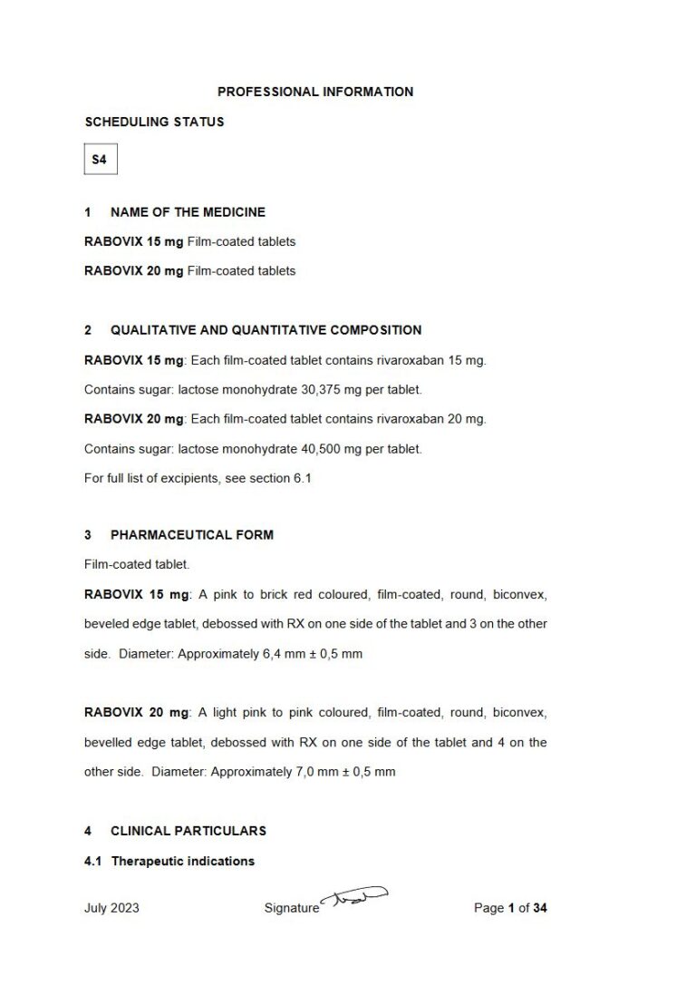 Rabovix 20 Mg/15 mg Tablets package insert preview