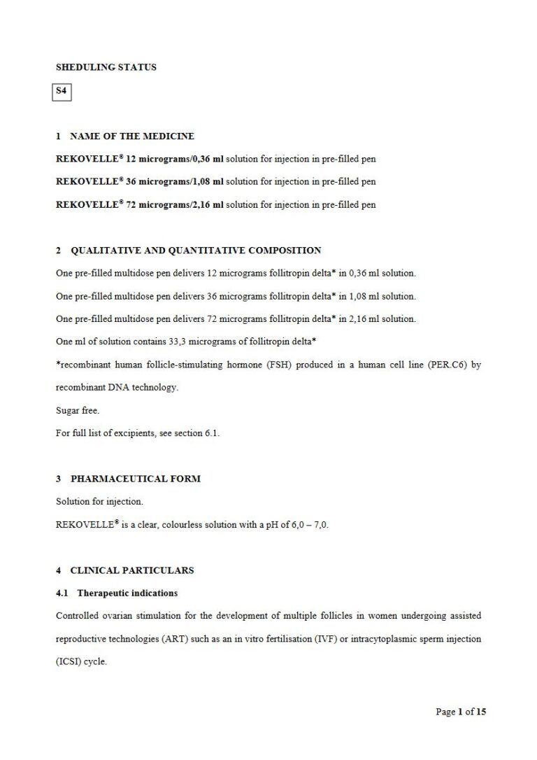 Rekovelle 12 micrograms/0,36 ml/36 micrograms/1,08 ml package insert preview