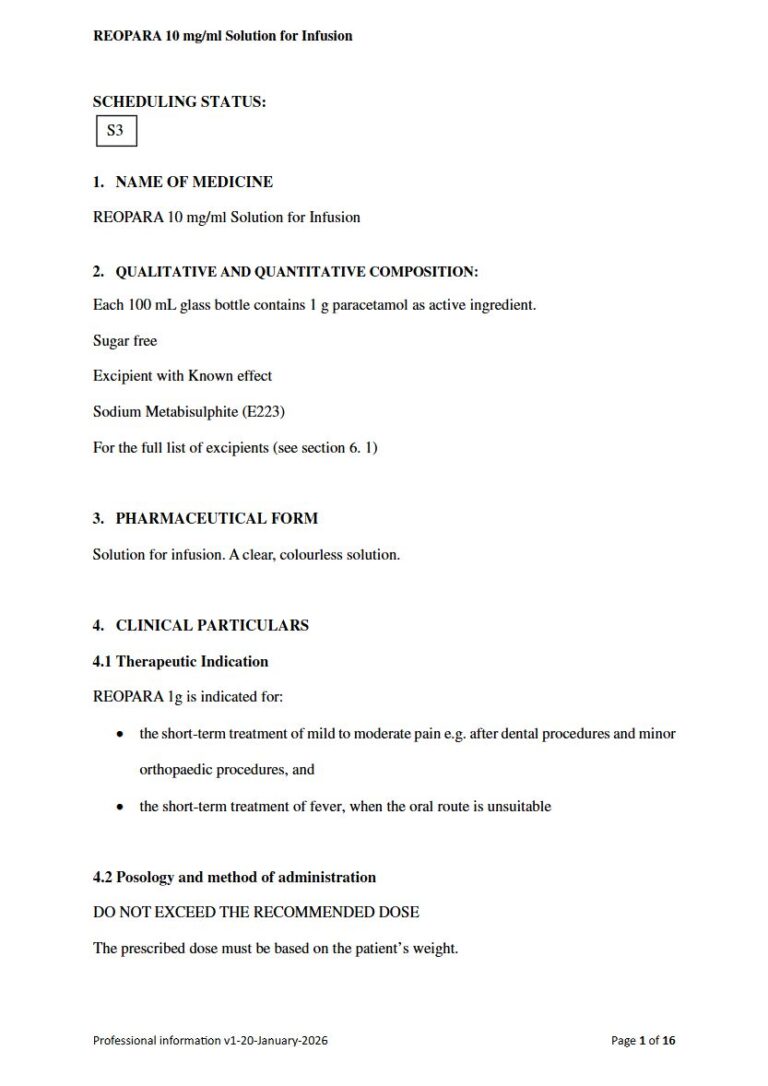 Reopara 10 mg Solution for Infusion package insert preview