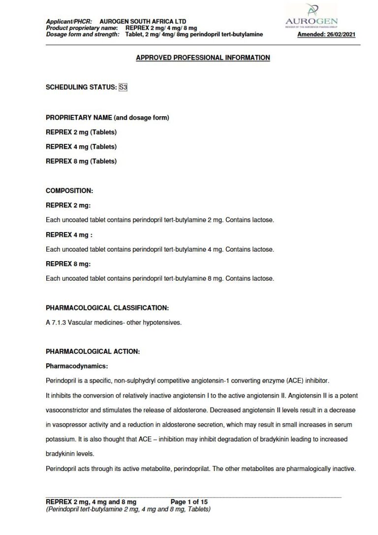 Reprex 2 mg/ 4 mg/ 8 mg Tablet package insert preview
