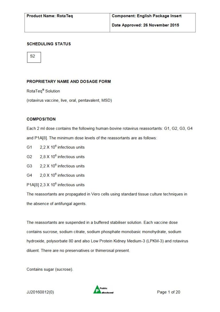 Rotateq 2 ml Solution package insert preview