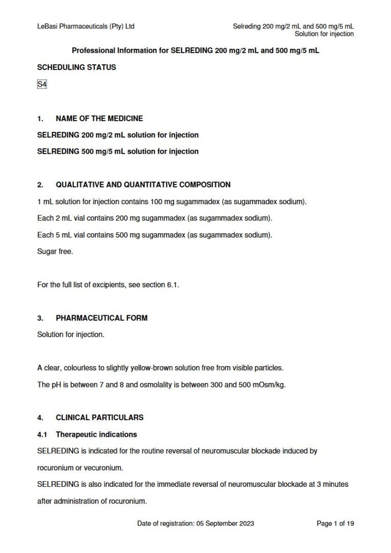 Selreding 200 Mg/2 Ml/500 Mg Solution package insert preview