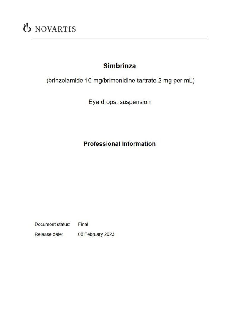 Simbrinza 10 mg/mL + 2 mg/mL Eye drops, suspension package insert preview