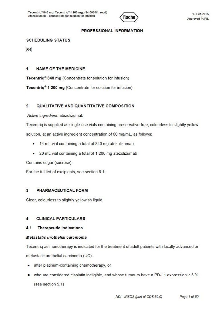Tecentriq 840 Mg/200 Mg Solution package insert preview