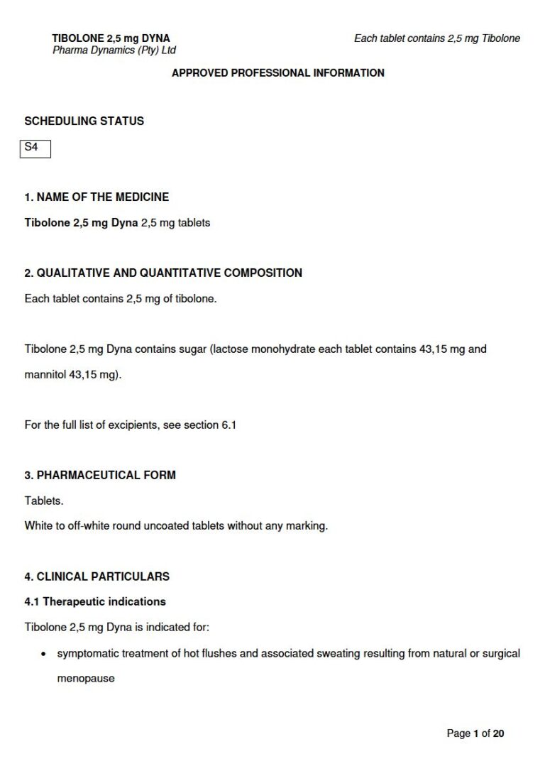 Tibilive 2,5 mg Tablet package insert preview