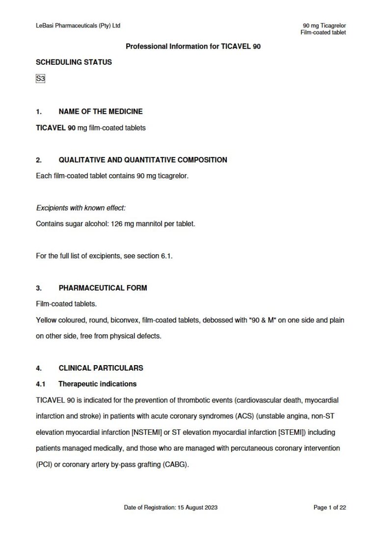 Ticavel 90 90 mg Tablet package insert preview
