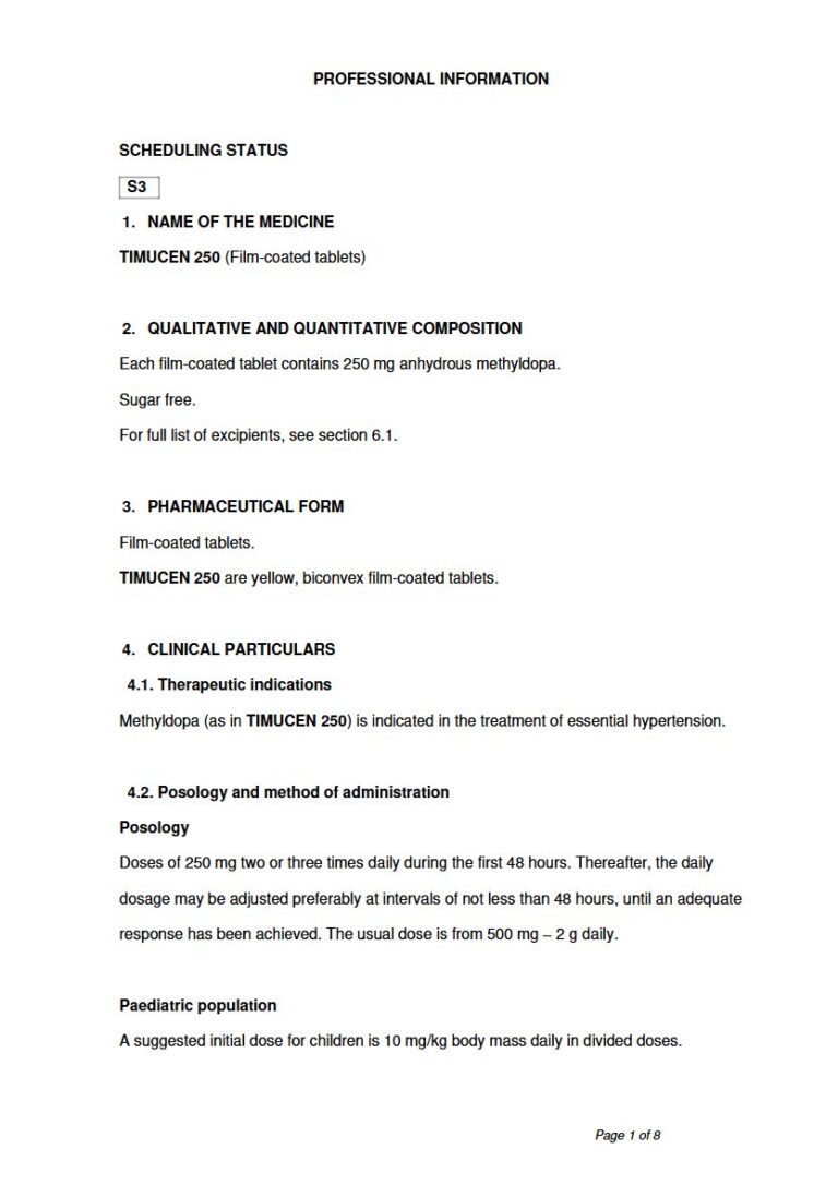 Timucen 250 mg FC tablets package insert preview