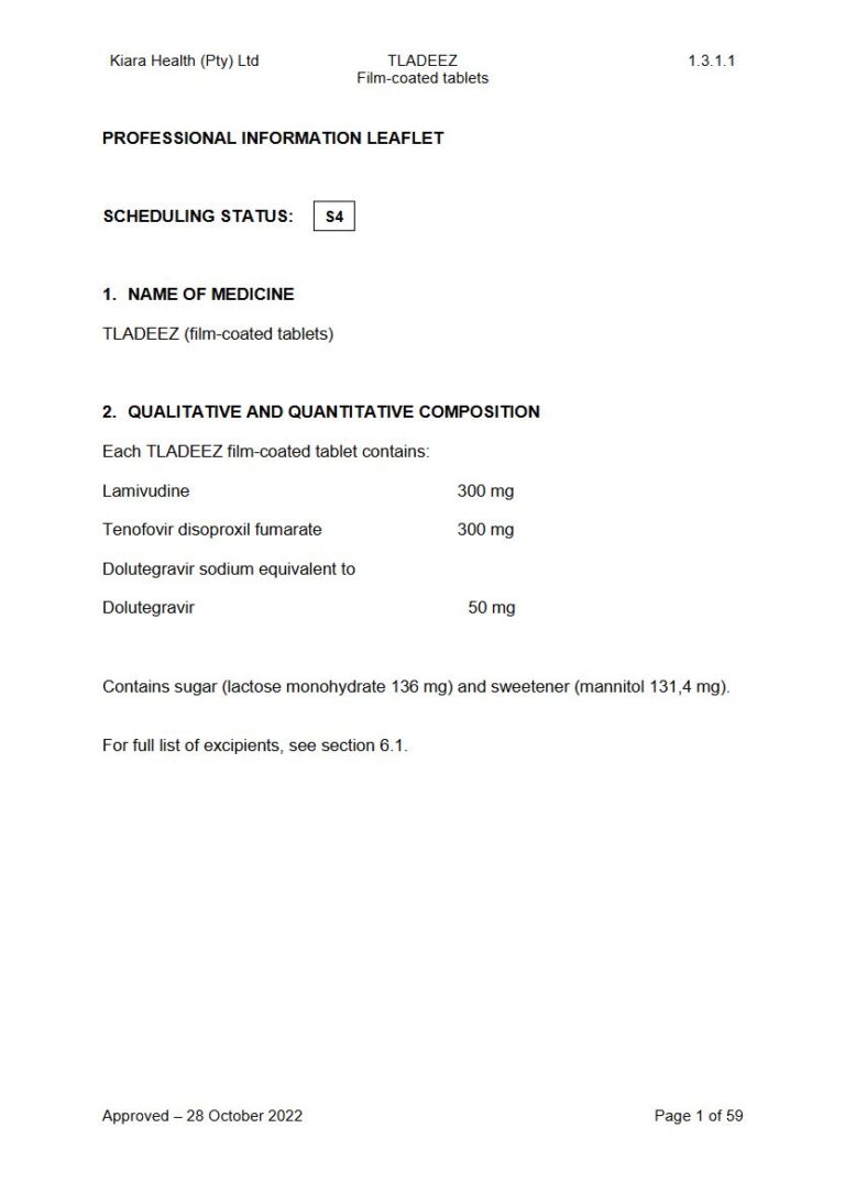 Tladeez 300 mg FC tablets package insert preview