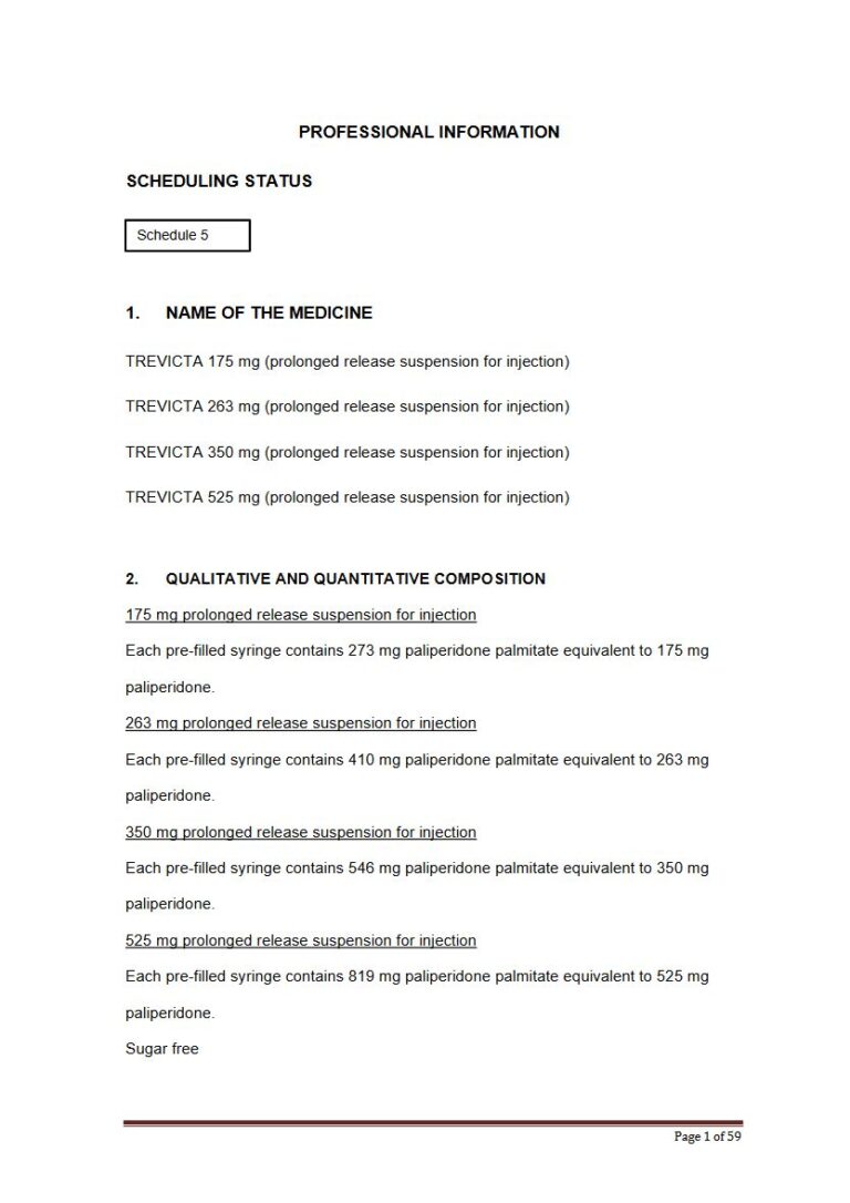 Trevicta 175 mg/263 mg/350 mg/525 mg Suspension package insert preview