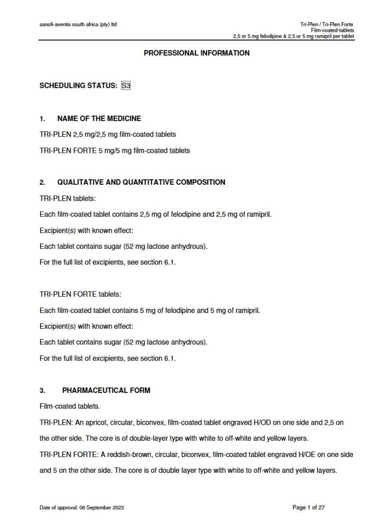 Tri-Plen 2.5 mg Tablets package insert preview