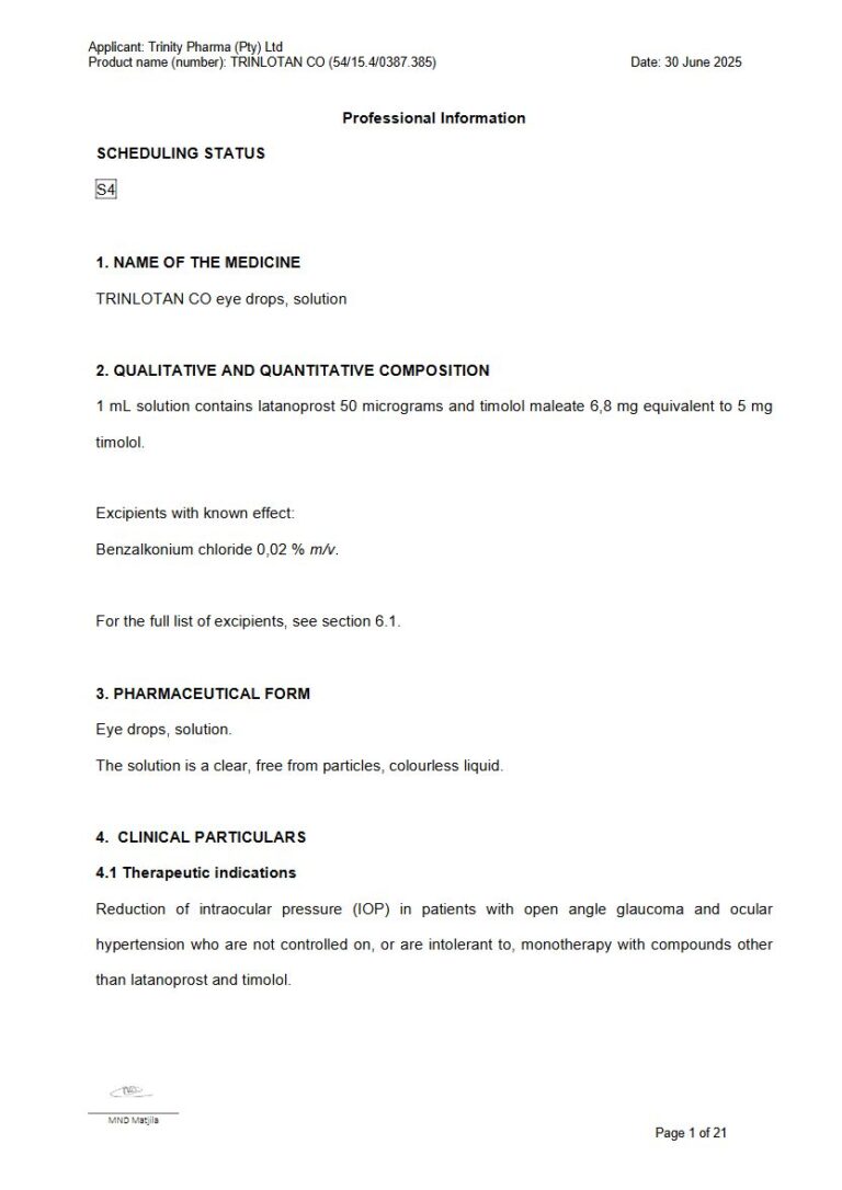 Trinlotan Co 50 μg/mL and 5 mg/mL eye drops, Solution package insert preview