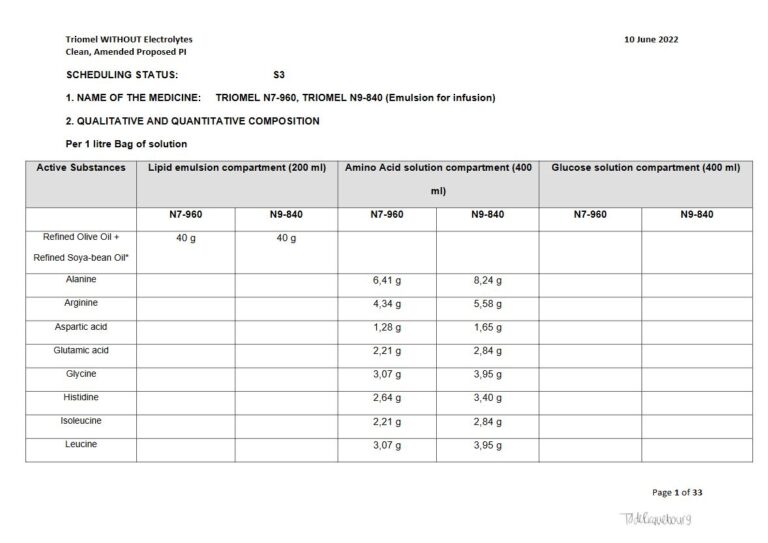 Triomel N7 400 ml Infusion package insert preview