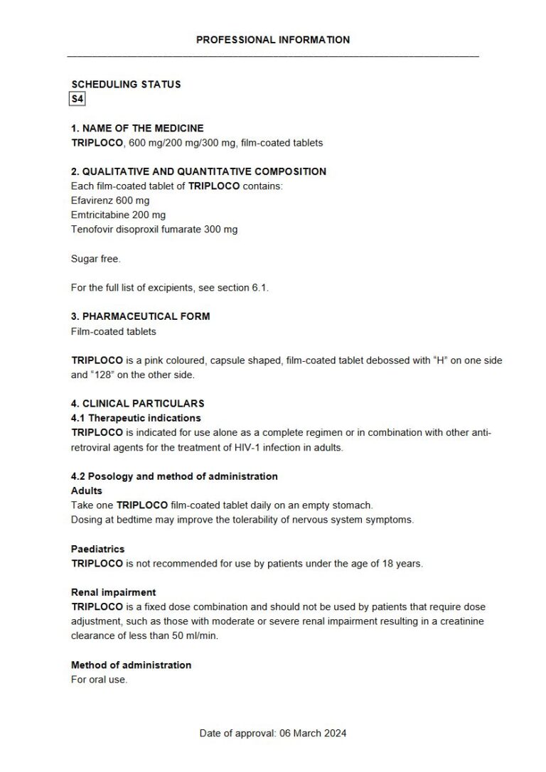 Triploco 600 mg, 200 mg, 300 mg FC tablet. package insert preview