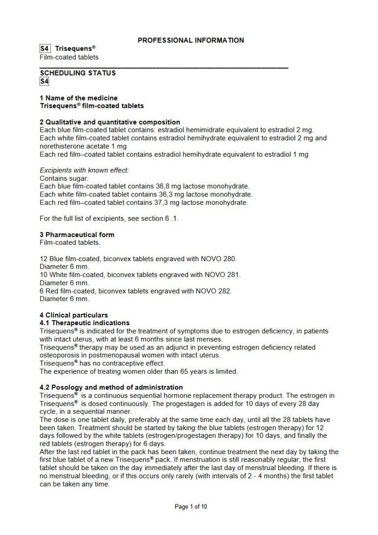 Trisequens 2 mg FC tablets package insert preview