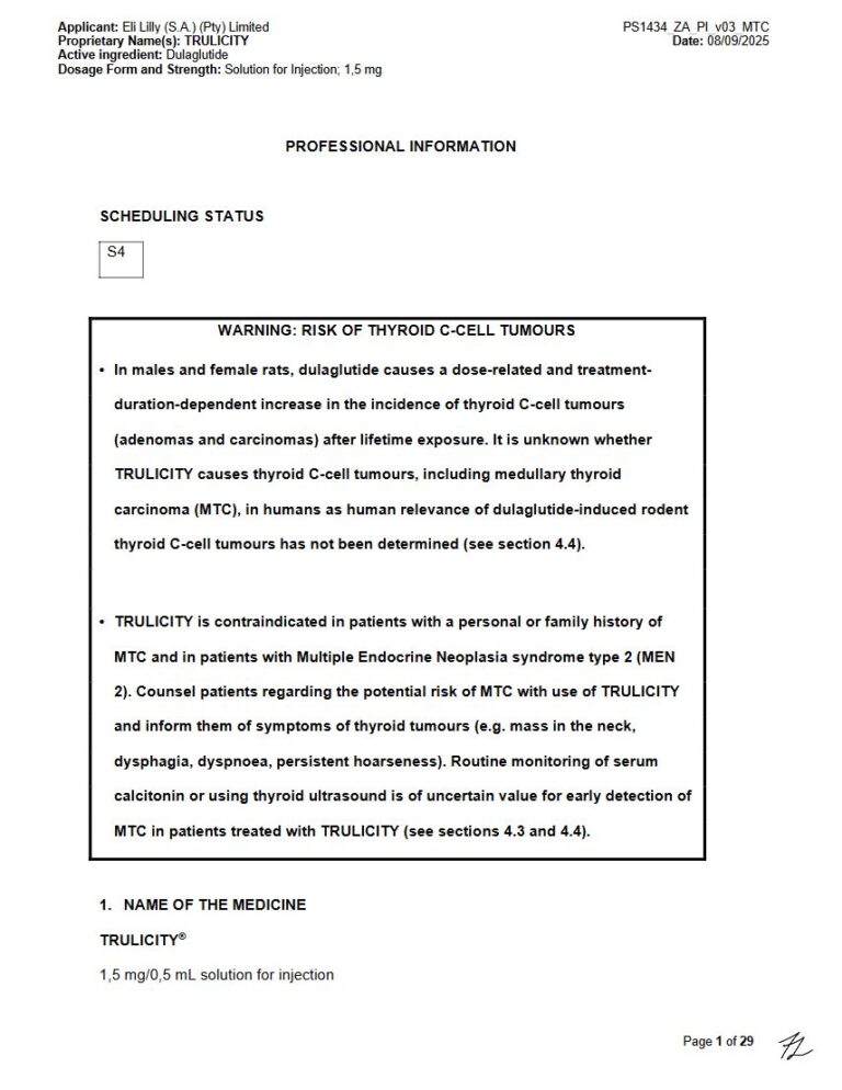 Trulicity 1,5 mg Solution for Injection package insert preview