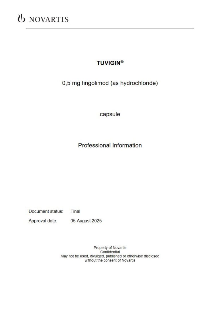 Tuvigin 0.5 mg Capsule package insert preview