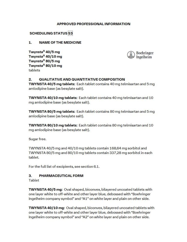 Twynsta_ 5 Mg/10 Mg Tablets package insert preview