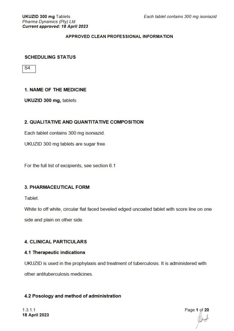Ukuzid 300 Mg Tablets package insert preview
