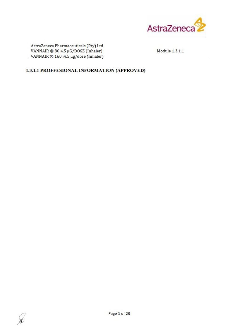Vannair 80:4,5 80 μg, 160 μg Inhaler package insert preview